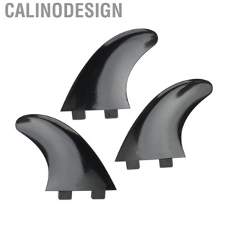 Calinodesign 3Pcs Surfboard Fins PVC Quick Release Replacement Tri Fin Set for Longboard Paddleboard