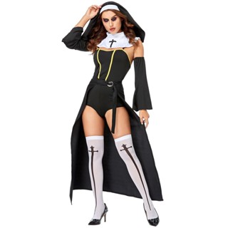 [0627] Cosplay  Comic Gift  New  Animation  Halloween M-XL Nun Clothing Clothing Stage Wear Blood Sucking Repair Womens Clothing 8T4J