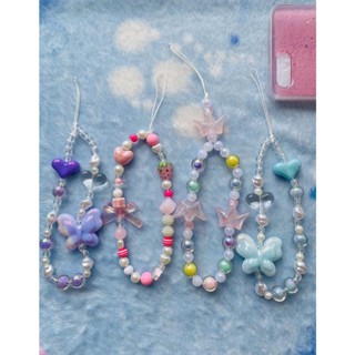 Casetify Colorful Strawberry Bow Chain Phone Lanyard Pendant for Candy Solid Bracelet Hanging Suitable with All model Portable Wrist Strap Rope Anti-lost Soft Silicon Bracelet