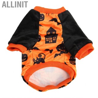 Allinit Halloween Dog Shirt Soft  Bat Print Clothes Stretchy Costume For Party