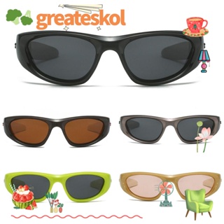 Greateskol แว่นตากันแดด UV400 ทรงตาแมว สไตล์พังก์