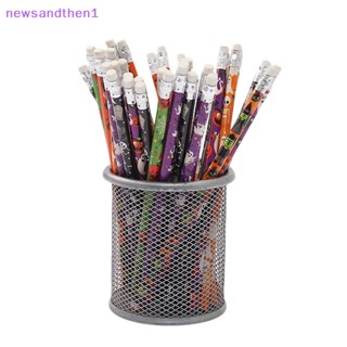 Newsandthen1 ดินสอเบส ลายฮาโลวีน เป็นมิตรกับสิ่งแวดล้อม 10 ชิ้น