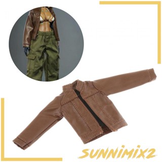 [Sunnimix2] เสื้อโค้ทหนัง แขนยาว สเกล 1/12 อุปกรณ์เสริม สําหรับคอสเพลย์ ฟิกเกอร์ 6 นิ้ว