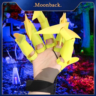 &lt;moonback&gt; ถุงมือมือมือโครงกระดูก ทนทาน ข้อต่อยืดหยุ่น สําหรับฮาโลวีน