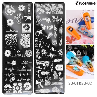 Flospring แผ่นปั๊มเล็บ สเตนเลส พิมพ์ลายใบหน้ามนุษย์ หลายภาพ สําหรับตกแต่งเล็บ