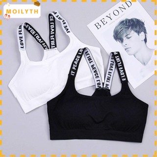 Moilyth ผู้หญิง สปอร์ตบรา ลําลอง เซ็กซี่ ชุดชั้นใน วิ่ง โยคะ ดันทรง Bralette