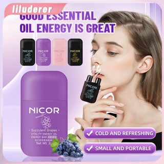 Nicor Anti-sleeping Dual Hole Energy Bar/สารสกัดจากพืชสูตรสดแท่งจมูกสดชื่น Anti-fatigue Stick เหมาะสำหรับ Drowsy ขับรถดูดจมูก HO