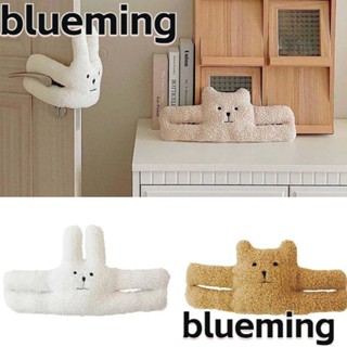 Blueming2 เสื่อกันชนประตู ผ้าฟลีซ แบบนิ่ม ลายกระต่าย หมี ขนาด 40 ซม. เพื่อความปลอดภัยของเด็ก