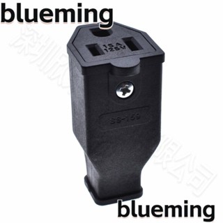 Blueming2 ปลั๊กเชื่อมต่อสายไฟ ตัวผู้ และตัวเมีย ไนล่อน ทองแดง 3 ขา 2 ขา ทนทาน สีดํา สําหรับช่างไฟฟ้า 10 ชิ้น