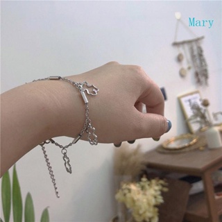 Mary สร้อยข้อมือ สเตนเลส กลวง หมี สัตว์น่ารัก เสน่ห์ โซ่มือ สายรัดข้อมือ กําไลข้อมือ สําหรับผู้หญิง เด็กผู้หญิง เครื่องประดับ ของขวัญ