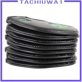 [Tachiuwa1] ผ้าคลุมหัวไม้กอล์ฟ หนัง PU ปักลาย สําหรับไม้กอล์ฟ 10 ชิ้น