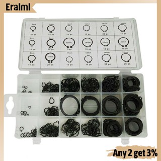 Eralml ชุดคลิปเหล็กคาร์บอน กันสนิม 3-32 มม. 300 ชิ้น