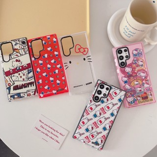 เคสโทรศัพท์มือถือ TPU นิ่ม กันกระแทก ลายการ์ตูนเฮลโลคิตตี้น่ารัก สําหรับ Samsung Galaxy S23 S22 S21 Plus Galaxy S22 21 Ultra