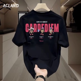 Acland เสื้อยืดผู้ชาย ผู้ชายเสื้อเชิ้ต เสื้อยืด ผ้านุ่ม ใส่สบาย ไม่หด ไม่ต้องรีด MTX2390KKP 36Z230909