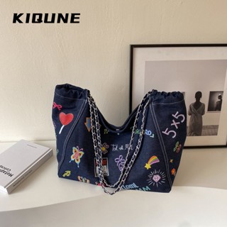 KIQUNE กระเป๋าผ้ากระเป๋าผ้าแคนวาส Tote Bag 2023 NEW GTT2390OQK 37Z230911