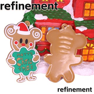 Refinement จี้ห้อย PVC ลายการ์ตูนมนุษย์ขนมปังขิง สโนว์แมน 6 ชิ้น 9 ชิ้น 12 ชิ้น