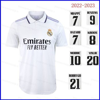 เสื้อโปโลแขนสั้น ลายทีมชาติฟุตบอล GP1 22-23 Mbappe Kroos Vini JR Modric Hazard Benzema Rodrygo PG1