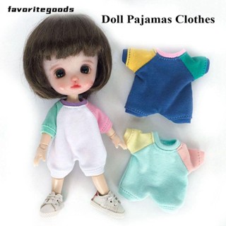 Favoritegoods ชุดนอนน่ารัก 5 สี สําหรับตุ๊กตา ob11 obitsu 11