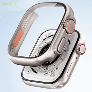 [ErudentT] เคสกันชนหน้า หลัง แบบแข็ง PC สําหรับ IOS Watch 44 มม. 45 มม. iwatch 8 7 6 5 4 Change To Ultra [ใหม่]