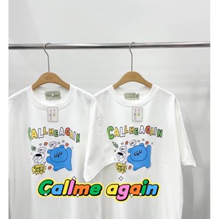 เสื้อยืดแขนสั้นคอกลมเสื้อยืดการ์ตูนcallmeCotton 100%  [S-5XL]