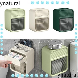 Ynatural กล่องทิชชู่ติดผนัง 2 ชั้น พลาสติก กันสนิม อุปกรณ์เสริม สําหรับห้องน้ํา