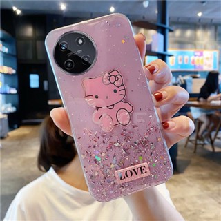 ใหม่ เคสโทรศัพท์มือถือนิ่ม แบบใส กันกระแทก ลายการ์ตูนน่ารัก ประดับกลิตเตอร์ สําหรับ Realme 11 NFC 4G 5G REALME11 Pro 11 Pro+ 2023 Realme11Pro