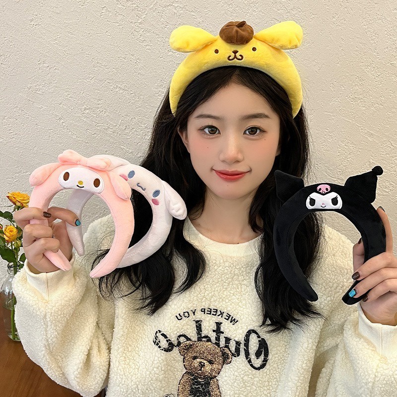 ที่คาดผม ตุ๊กตาการ์ตูนอนิเมะ Sanrio Kuromi My Melody Cinnamoroll น่ารัก เหมาะกับของขวัญฮาโลวีน ของเล่นสําหรับเด็กผู้หญิง
