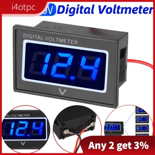 I4otpc รถเข็นกอล์ฟ โวลต์มิเตอร์ ดิจิทัล กันน้ํา ตรวจสอบแบตเตอรี่ LED โวลต์มิเตอร์ แบตเตอรี่ มิเตอร์วัดแรงดันไฟฟ้า