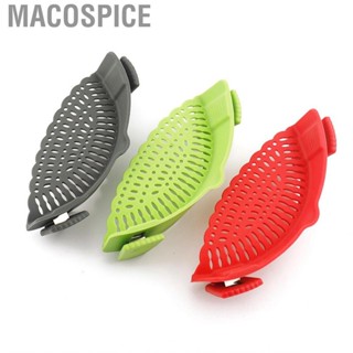 Macospice Snap N Strain Pot Strainer  Convenient Filtration Silicone  On for Pots Fruits