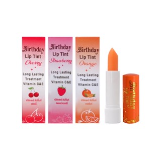 Birthday Lip Tint Long Lasting Treatment Vitamin C &amp; E : เบิร์ธเดย์ ลิป ทิ้นท์ x 1 ชิ้น svl