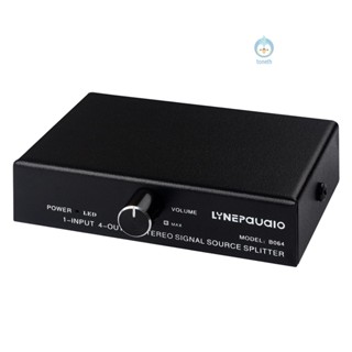 Lynepauaio B064 ตัวแยกสัญญาณเสียงสเตอริโอ เข้า 4 ออก 1 USB 5V อินเตอร์เฟซ 3.5 มม. Tpth