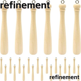 Refinement จี้ไม้เบสบอลอัลลอย รูปค้างคาว 2.83x0.47 นิ้ว พร้อมห่วง สําหรับทําเครื่องประดับ ต่างหู 30 ชิ้น