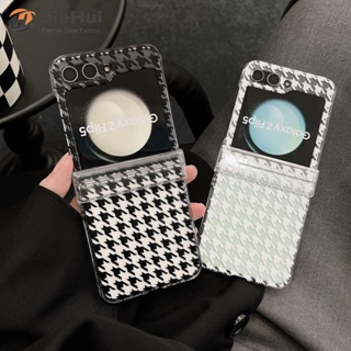 Jiehui เคสโทรศัพท์มือถือแฟชั่น ลายฟันสุนัข สามชิ้น สําหรับ Samsung Z Flip5 Z Flip4 Z Flip3