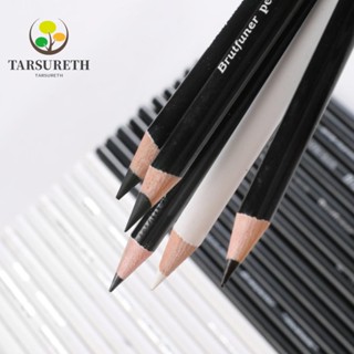 Tarsureth ชุดดินสอสีน้ํามัน สีขาว และสีดํา สําหรับวาดภาพระบายสี 12 ชิ้น