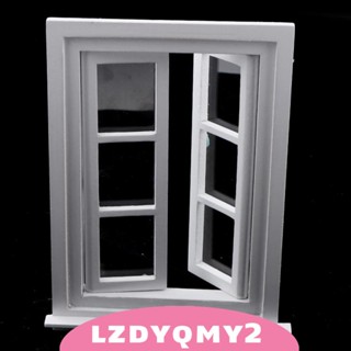 [Lzdyqmy2] กรอบประตูหน้าต่างบ้านตุ๊กตา 1/12 สีขาว DIY