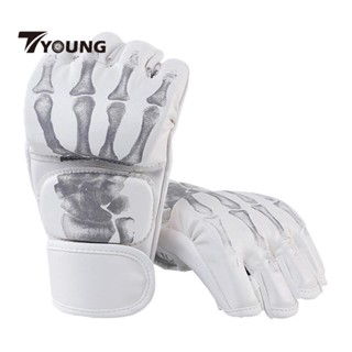 [พร้อมส่ง] ถุงมือชกมวย แบบครึ่งนิ้ว สําหรับต่อยมวย