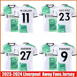 Fb 23/24 LFC เสื้อกีฬาแขนสั้น ลายทีมฟุตบอล Diaz Darwin Firmino Salah พลัสไซซ์