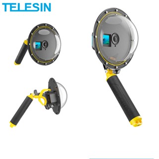 TELESIN Dome Port 30M Waterproof Case Diving Housing For DJI OSMO Action 3 4 Trigger Dome Cover Lens Action Camera Accessories