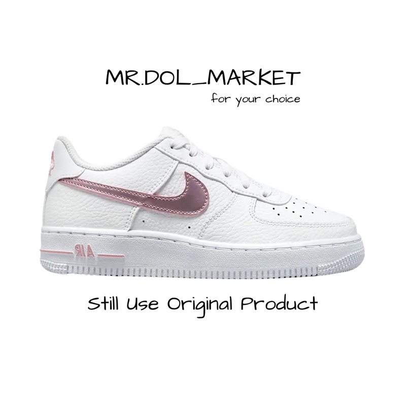 Nike Air Force 1 White Pink Sneakers