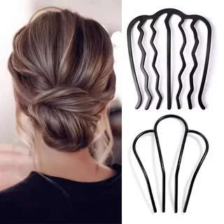 รูปร่าง U ถักบิดส้อมคลิปผมหยิก / หวี Hairpin สไตล์เกาหลี / ติดผมทนทานง่ายๆ อุปกรณ์เสริมผม / เครื่องมือสไตล์แฟชั่นผู้หญิง
