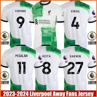 Yt3 2023-2024 เสื้อยืดลําลอง แขนสั้น พิมพ์ลาย Away Jersey Salah Firmino Virgil Keita Darwin พลัสไซซ์ TY3