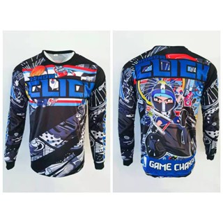 เสื้อยืดแขนยาว ลาย Honda Click Racing Bike สําหรับผู้ชาย