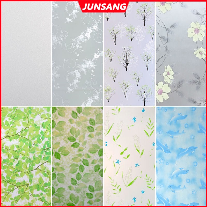 【พร้อมส่ง】สติกเกอร์ฟิล์มใส 45 60 90 ซม. สําหรับติดตกแต่งกระจก หน้าต่าง ประตู ห้องนั่งเล่น