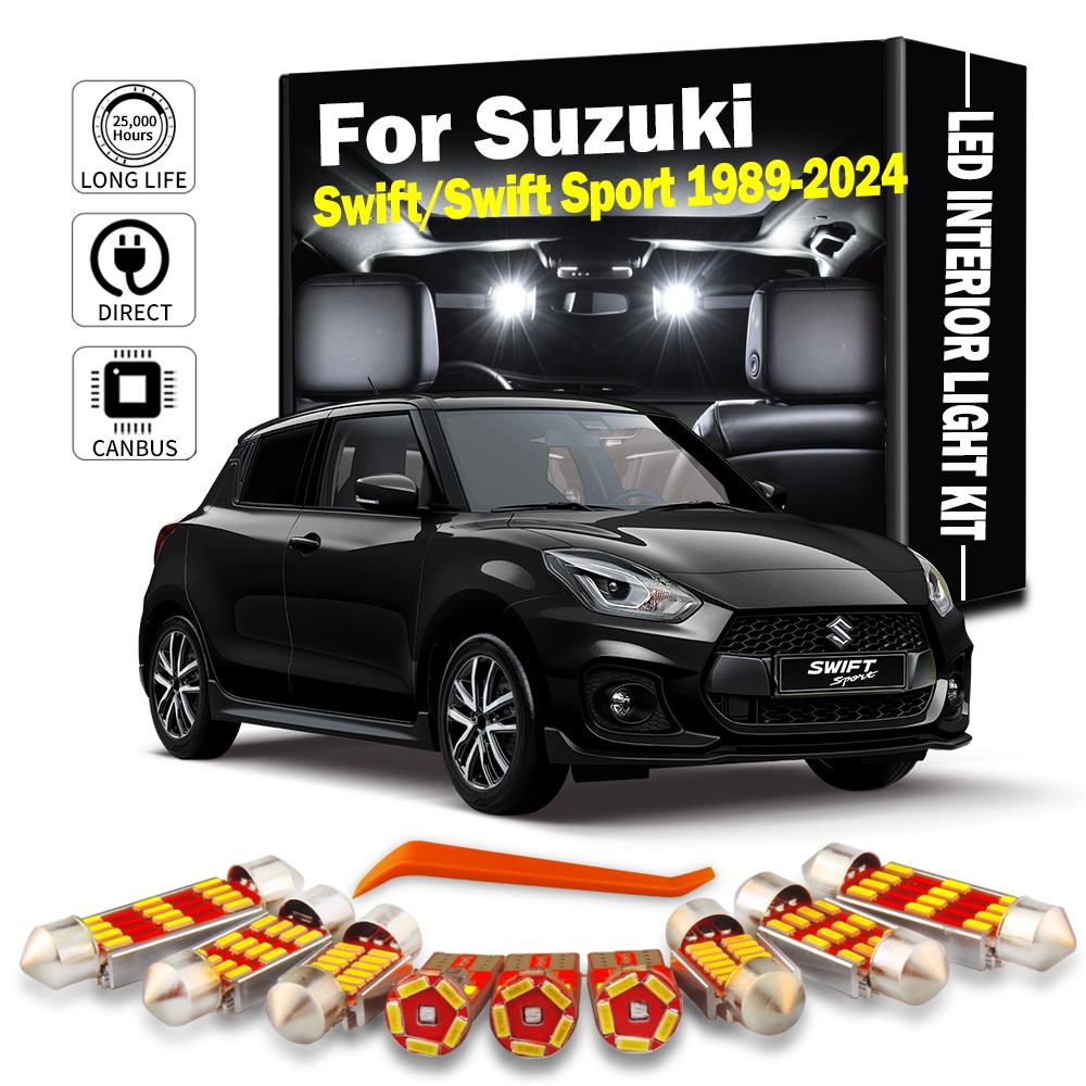 ชุดหลอดไฟ LED ภายในรถยนต์ สําหรับ Suzuki Swift Sport 1989- 2017 2018 2019 2020 2021 2022 2023 2024