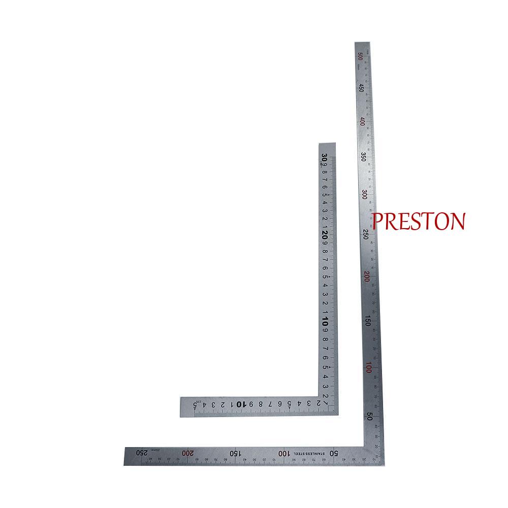 Preston ไม้บรรทัดสเตนเลส รูปตัว L สองด้าน 90 องศา สําหรับงานไม้
