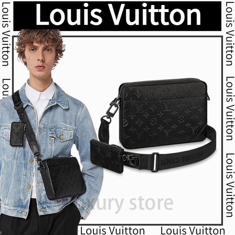 🌹หลุยส์ วิตตอง Louis Vuitton DUO กระเป๋าสะพายข้างผู้ชาย/กระเป๋าสะพายไหล่/Fashion