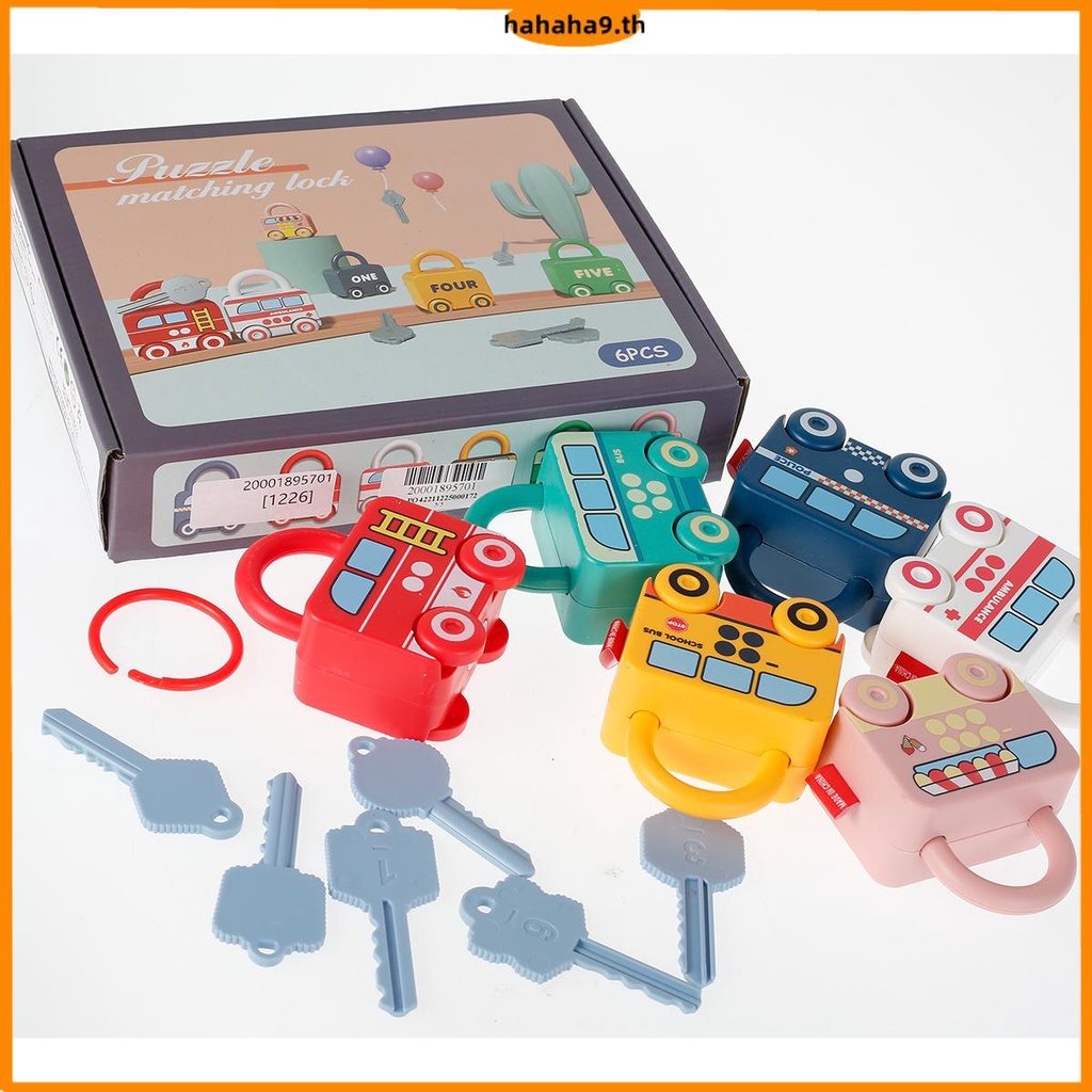 ล็อคการเรียนรู้ พร้อมชุดกุญแจ ตัวเลข จับคู่ ล็อค การศึกษา ของเล่นปลดล็อก สําหรับเด็กอายุ 3 ปีขึ้นไป SHOPTKC9541