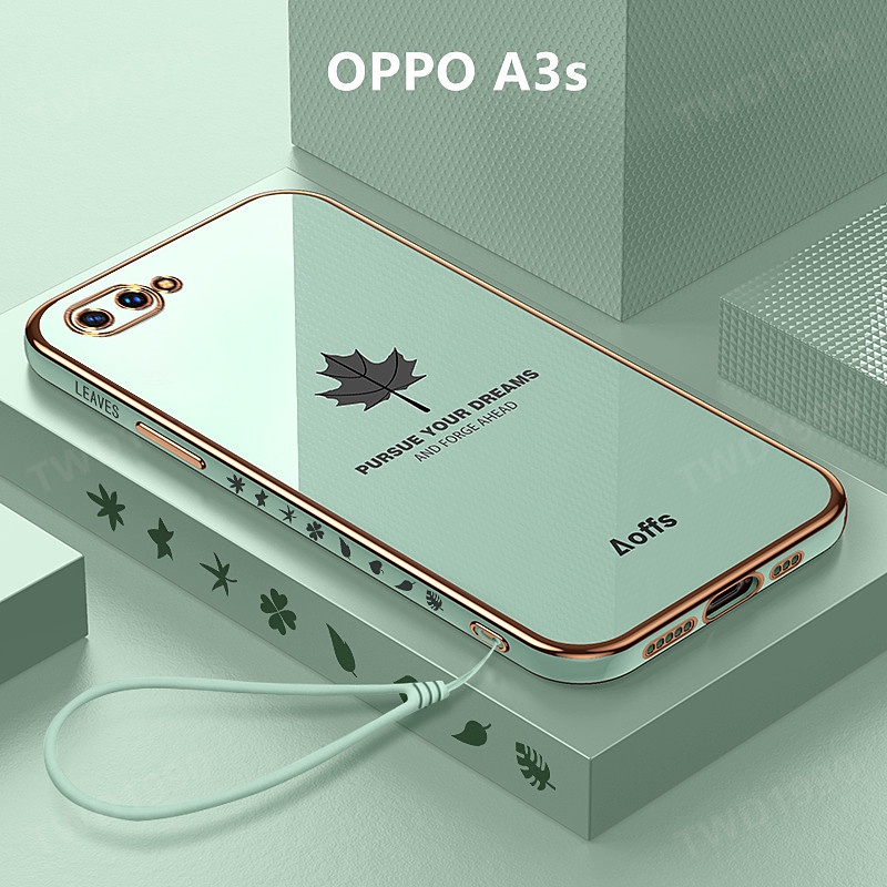 เคส OPPO A3s case อ่อนนุ่ม ลายใบเมเปิ้ล เคสมือถือ เคสโทรศัพท์ OPPO A3s