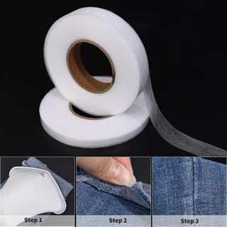 One Roll HOT MELT ADHESIVE MESH 60M สองด้านผ้าไม่ทอซับสําหรับรีดผ้างานฝีมือเย็บผ้า