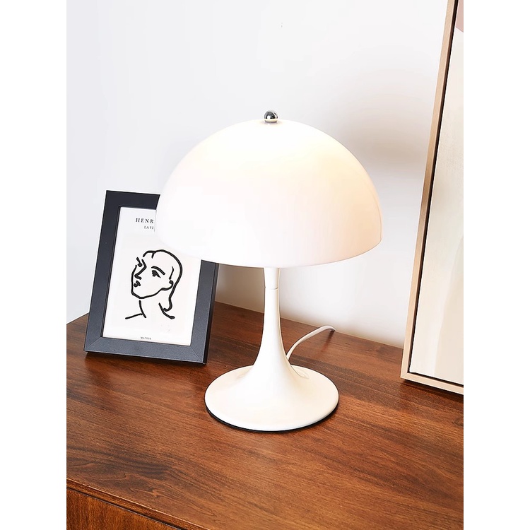 โคมไฟตั้งโต๊ะ รูปเห็ด แบบเรียบง่าย สไตล์นอร์ดิก สําหรับตกแต่งห้องนอน - รูปที่ 4